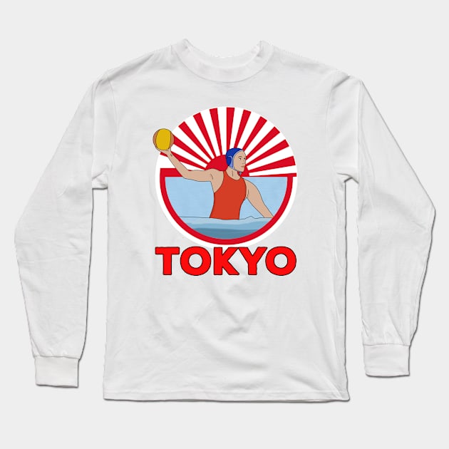 Water Polo 2020 2021 Tokyo Long Sleeve T-Shirt by DiegoCarvalho